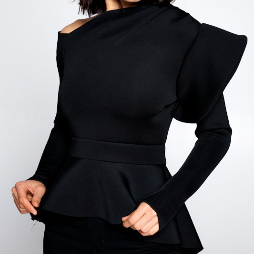 One Ruffle Sleeve Top